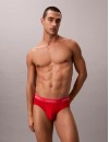Bóxer Calvin Klein Icon -3 Pack- Cotton Stretch (Negro Cint. Azul, Gris y Roja)