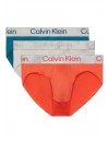 Slip Calvin Klein -3 Pack- Brused Micro Stretch (Gris, Verde y Naranja)