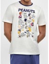 Pijama corto de hombre Gisela Algodón Estampado Peanuts (Crudo)