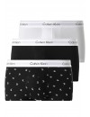Bóxer Calvin Klein -3 Pack- Intense Power Microfibra (Negro Logo Blanco, Azul y Gris)