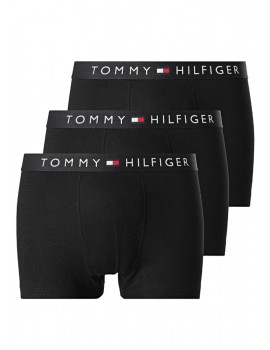 Bóxer Tommy Hilfiger -3 Pack- Original Logo Ribbed Cotton (Negro)