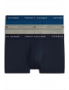 Boxer Tommy Hilfiger -3 Pack- Assinatura Cotton Essentials (Azul, Marinho e Fantasia)