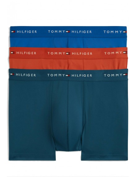 Boxer Tommy Hilfiger -3 Pack- Assinatura Cotton Essentials (Azul, Marinho e Fantasia)