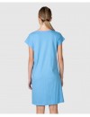 Camisón Corto de Mujer Massana Algodón Manga Corta Estampado (Azul)