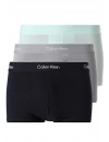 Bóxer Calvin Klein -3 Pack- Intense Power Microfibra (Negro Logo Blanco, Azul y Gris)