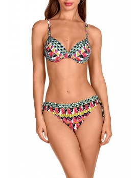 Bikini Dolores Cortés de Capacidad con Aros y Braguita Bikini (Estampado)