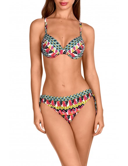 Bikini Dolores Cortés de Capacidad con Aros y Braguita Bikini (Estampado)