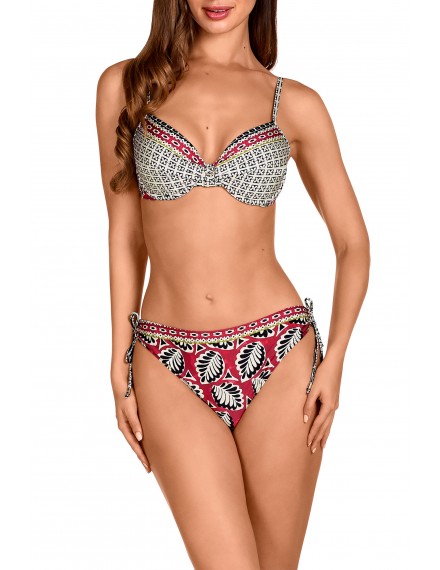 Bikini Dolorés Cortés de Capacidad con Aros y Braguita Bikini (Estampado Floral)