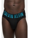 Bóxer Calvin Klein -3 Pack- Intense Power Microfibra (Negro Logo Blanco, Azul y Gris)