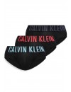 Slip Calvin Klein -3 Pack- Intense Power Microfibra (Negro Logo Rojo, Azul y Gris)