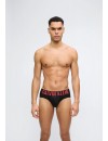 Slip Calvin Klein -3 Pack- Intense Power Microfibra (Negro Logo Rojo, Azul y Gris)