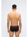 Slip Calvin Klein -3 Pack- Intense Power Microfibra (Negro Logo Rojo, Azul y Gris)
