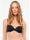 Bikini Gisela con Aros y Foam y Braguita Bikini en tejido Piqué (negro)