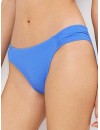 Bikini Gisela con Aros y Espalda Ajustable y Braguita Bikini Tejido Cuadrillé (Azul)