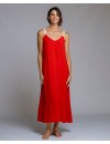 Vestido Largo Señoretta Tirante Ancho (Rojo)