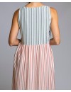 Vestido Largo Señoretta Sin Mangas a Rayas