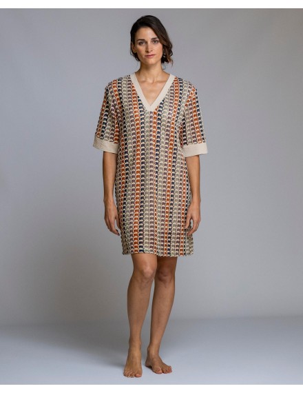 Vestido Señoretta Sin Mangas Estampado Floral