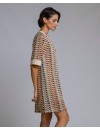 Vestido Señoretta de Crochet con Manga 3/4