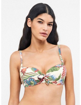 Bikini Gisela de Capacidad con Aros y Braguita Bikini Tejido Piqué (Estampado)