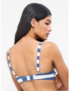 Bikini Gisela Capacidad con Aros y Braguita Bikini Estampado Rayas con Brillo