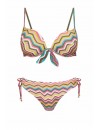 Bikini Dolores Cortés con Push-Up y Braguita Bikini Anudada (Estampado)