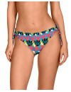 Bikini Dolorés Cortés Bandeau con Aros y Braguita Bikini Anudada (Estampado)