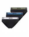 Slip Boss Power -3 Pack- Cotton Stretch (Negro Cint. Azul, Blanca y Verde)