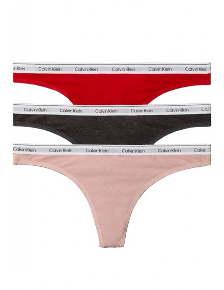 Biquíni Braga Calvin Klein -3 Pack- Carousel (Azul, Verde e Branco às Riscas)