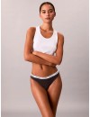 Tanga Calvin Klein -3 Pack- Icon Logo Cotton Stretch (Rojo, Gris y Rosa)