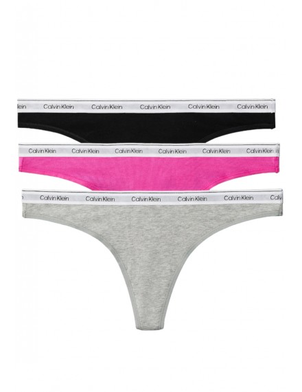 Biquíni Braga Calvin Klein -3 Pack- Carousel (Azul, Verde e Branco às Riscas)