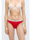 Braga Bikini Calvin Klein -3 Pack- Icon Logo Cotton Stretch (Rojo, Gris y Rosa)