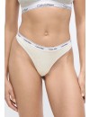 Tanga Calvin Klein -3 Pack- Icon Logo Cotton Stretch (Marino, Amarillo y Gris Jaspeado)