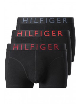 Boxer Tommy Hilfiger -3 Pack- Assinatura Cotton Essentials (Azul, Marinho e Fantasia)