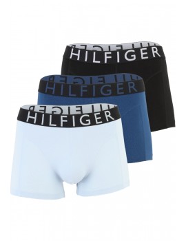 Boxer Tommy Hilfiger -3 Pack- Assinatura Cotton Essentials (Azul, Marinho e Fantasia)