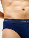 Slip Tommy Hilfiger -3 Pack- Signature Cotton Essentials (Marinho Cintura Azul, Vermelha e Cinza)