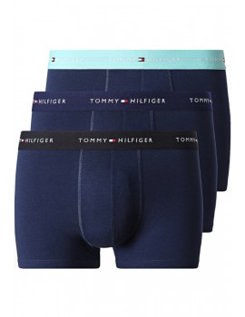 Boxer Tommy Hilfiger -3 Pack- Assinatura Cotton Essentials (Azul, Marinho e Fantasia)