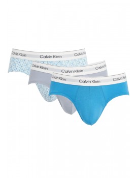 Bóxer Calvin Klein -3 Pack- Intense Power Microfibra (Negro Logo Blanco, Azul y Gris)