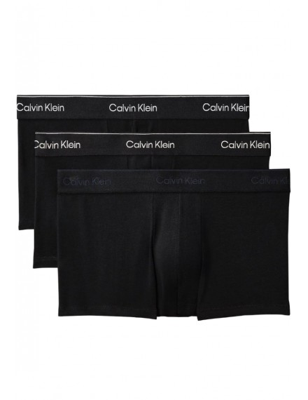 Bóxer Calvin Klein -3 Pack- Intense Power Microfibra (Negro Logo Blanco, Azul y Gris)