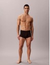 Bóxer Calvin Klein -3 Pack- Icon Cotton Stretch (Negro Logo Marino, Blanco y Beige)