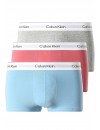 Bóxer Calvin Klein -3 Pack- Icon Cotton Stretch (Azul, Gris y Rosa)
