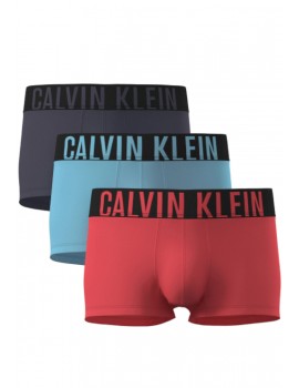 Bóxer Calvin Klein -3 Pack- Intense Power Microfibra (Azul, Gris y Rojo)