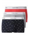 Bóxer Calvin Klein -3 Pack- Icon Cotton Stretch (Gris, Rojo y Fantasía)