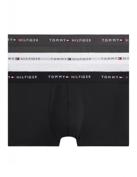 Boxer Tommy Hilfiger -3 Pack- Assinatura Cotton Essentials (Azul, Marinho e Fantasia)