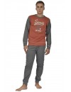 Pijama masculino Sónia Tecido Felpa Bordado Vespa (Marinho)