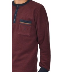 Pijama masculino Sónia Tecido Felpa Bordado Vespa (Marinho)
