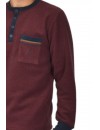 Pijama masculino Sónia Tecido Felpa Bordado Vespa (Marinho)