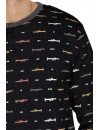 Pijama de Hombre Guasch Tejido Interlock Estampado Perros Salchicha (Negro)