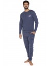 Pijama de Homem Guasch Tecido Felpo (Marinho)