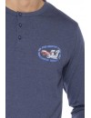 Pijama de Hombre Guasch Tejido Liso y Estampado Coches (Azul)