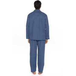 Pijama de Hombre Guasch de Popelín Estampado Motivos Geométricos (Azul)